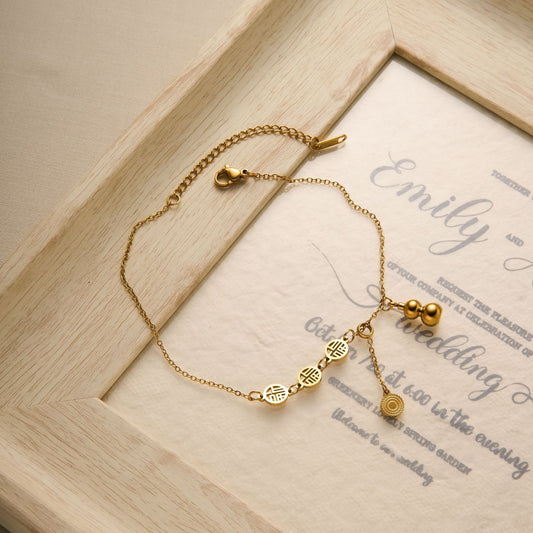 Titanium Steel Gourd Anklet