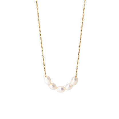 Clavicle natural freshwater pearl necklace