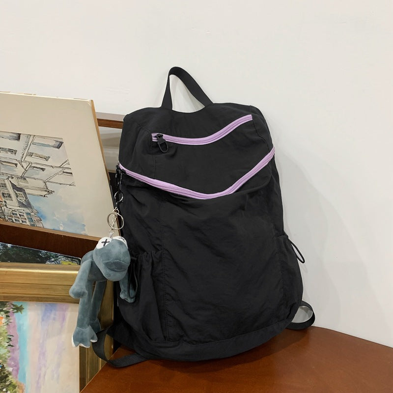 Nylon fabric backpack large capacity school bag