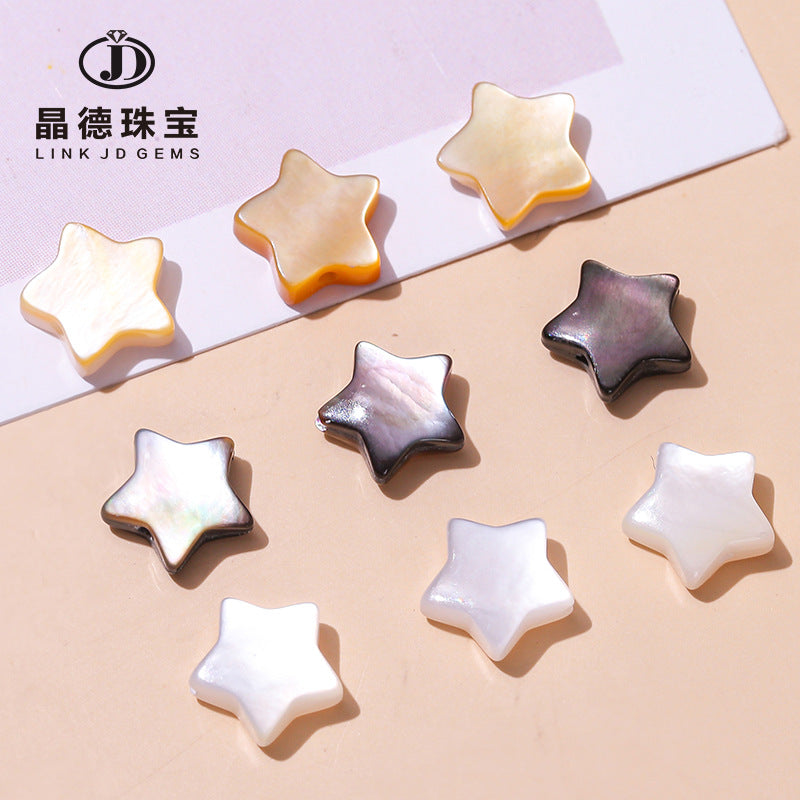 8Mm natural shell pentagram loose beads