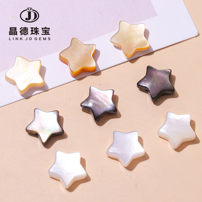 8Mm natural shell pentagram loose beads