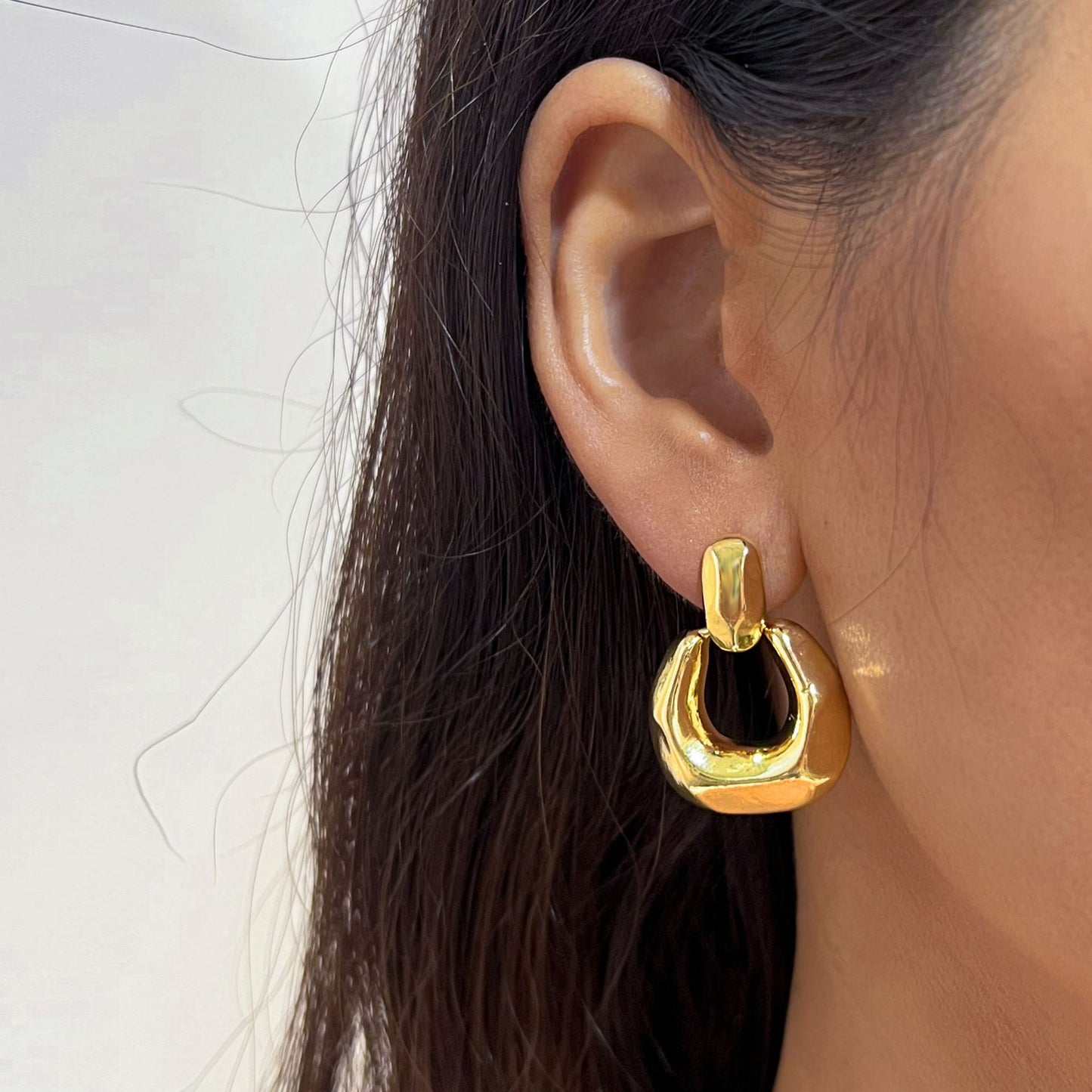 Metal Heart Stud Earrings