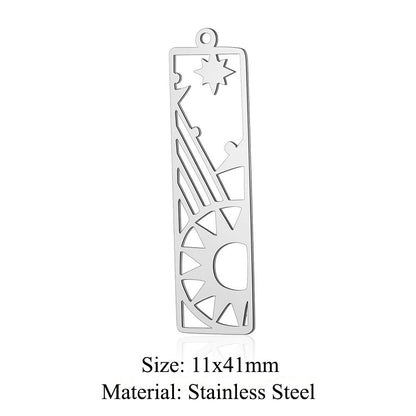 5 pcs/pack Titanium steel pendant for sea wave ice cream