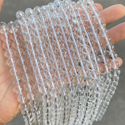 A + grade natural white crystal loose beads