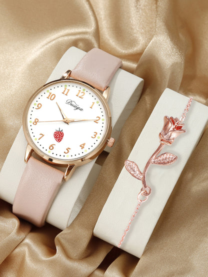 Rose bracelet digital watch