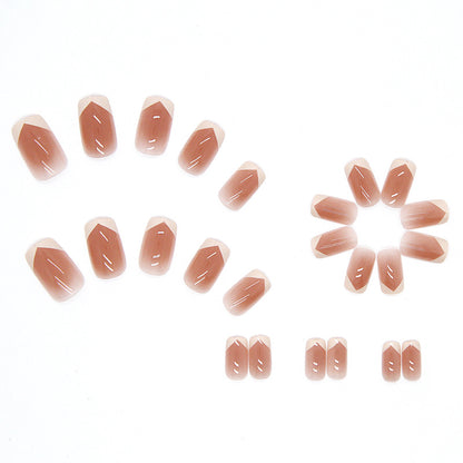 Blush Ombre Ice Pink Short Wearable Nails