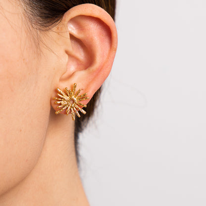 Fireworks sunflower earrings