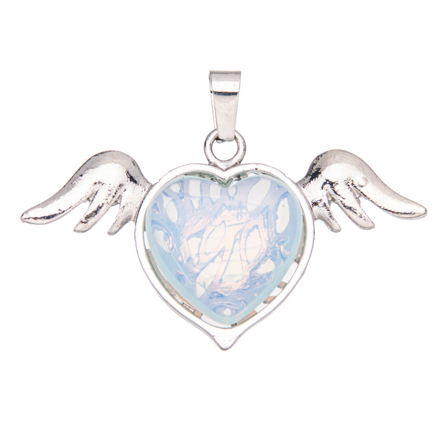 asas naturais de cristal amor pingente de cristal 