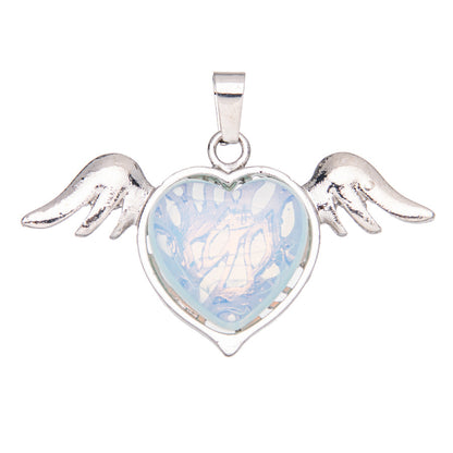 asas naturais de cristal amor pingente de cristal 