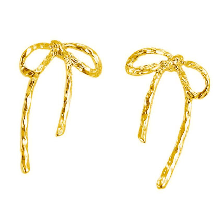 Hollow Bow Stud Earrings