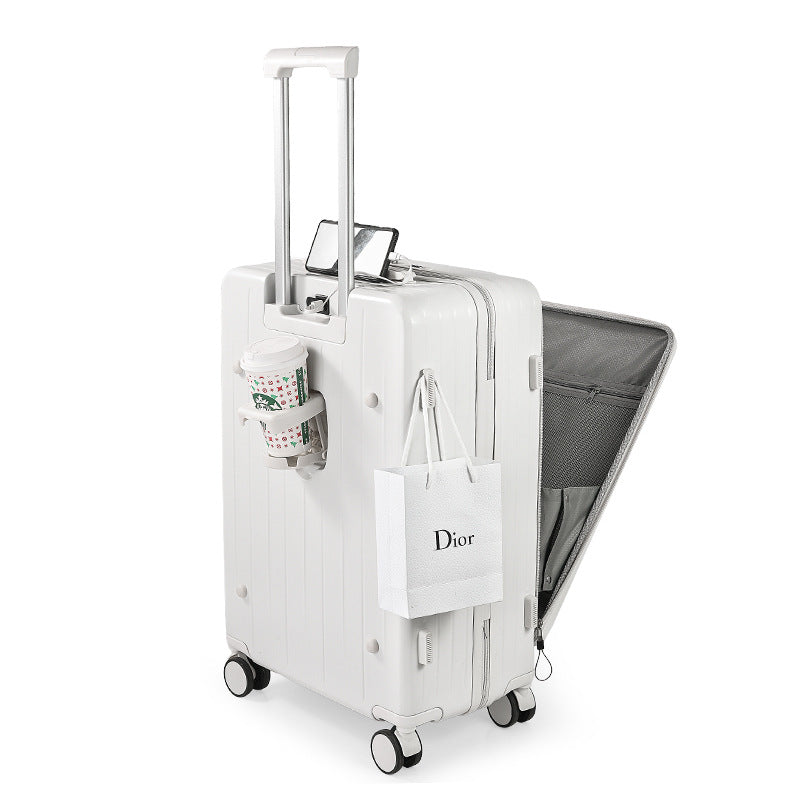 Front opening multifunctional suitcase