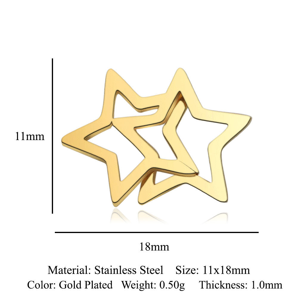 5 pcs/titanium-covered steel pendant map tree of life connection accessories