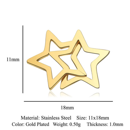 5 pcs/titanium-covered steel pendant map tree of life connection accessories