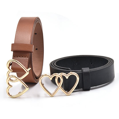 Double love snap buckle belt