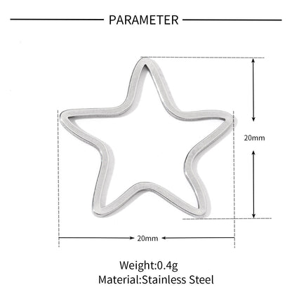 20 pcs/pack Geometric triangular round titanium steel pendant