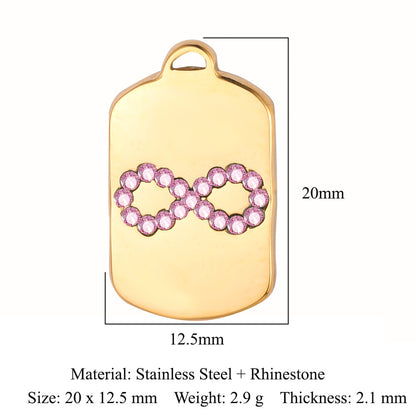Stainless steel drip point diamond necklace pendant