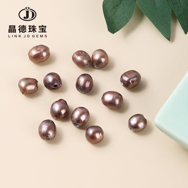 8-10Mm Natural Freshwater Brown Baroque Pearl Loose Beads