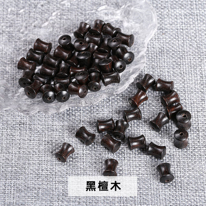 Green sandalwood slub beads Golden silk sandalwood loose beads