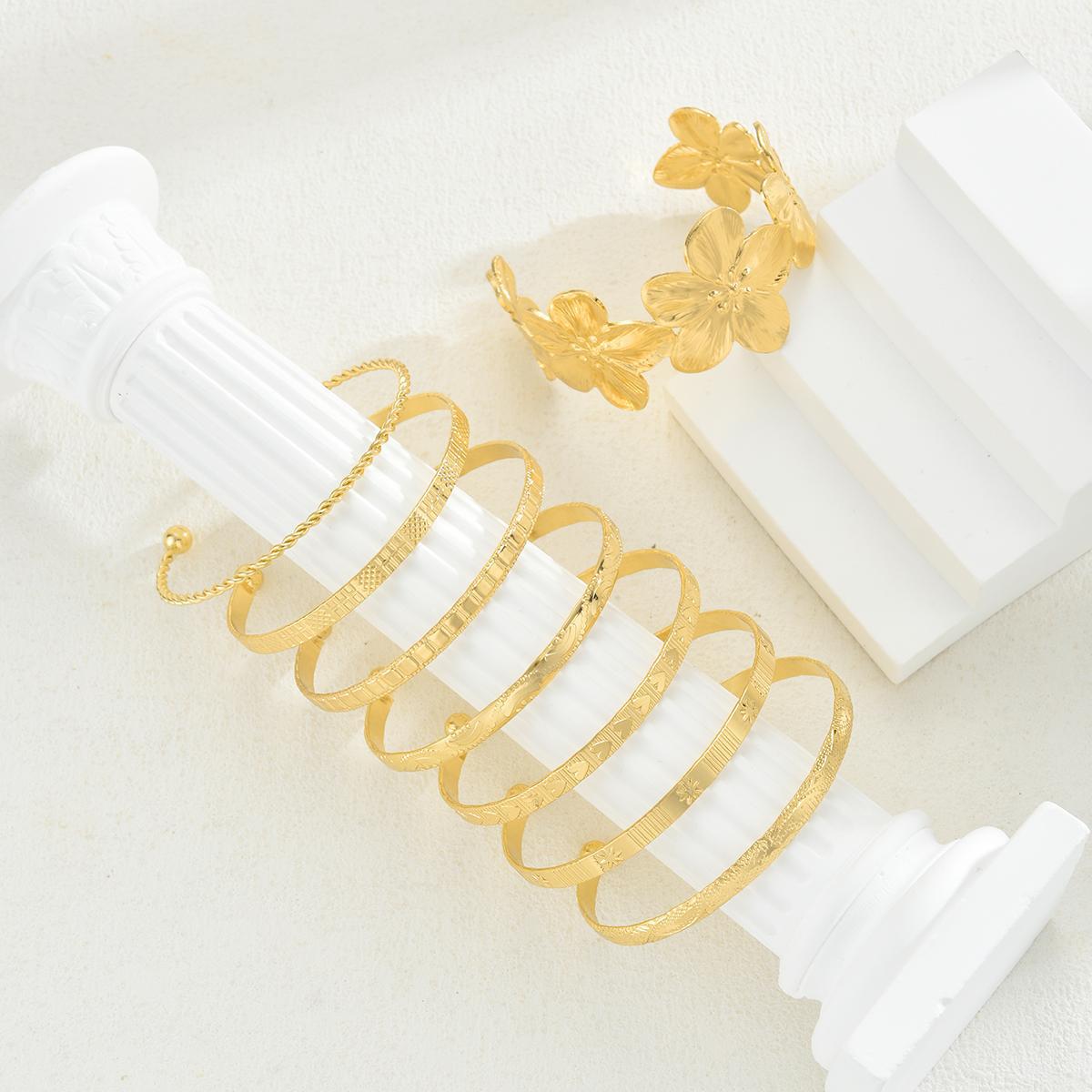 Rhombus Pattern Bracelet Set (8 Pieces)