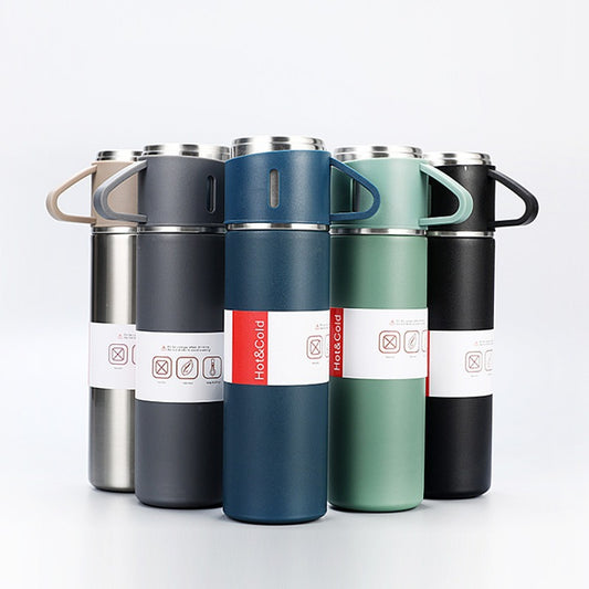 304 double-layer stainless steel straight thermos cup