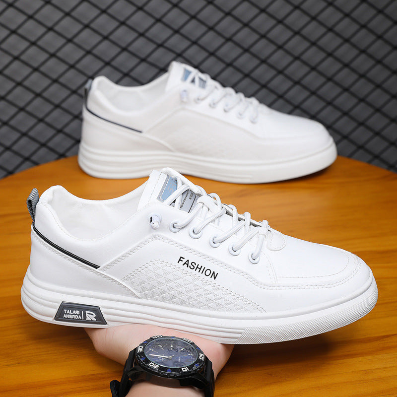 Breathable Soft Leather White Shoes