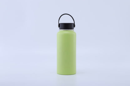 Botella de agua de acero inoxidable 304 con recubrimiento en polvo, portátil para exteriores 