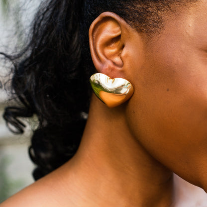 Pendientes de flores con diamantes de imitación 