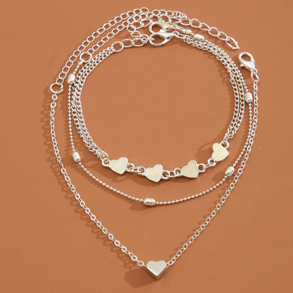 Summer beach multi-layer love anklet wholesale