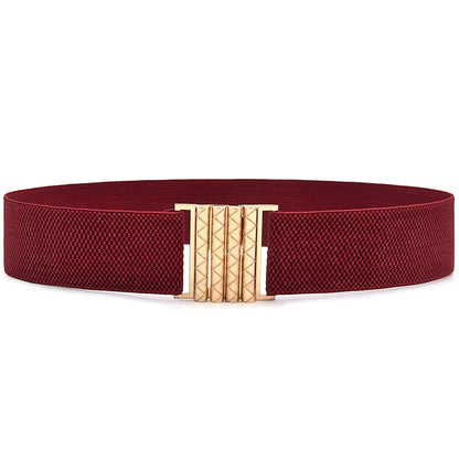 Elastic wide belt women's summer