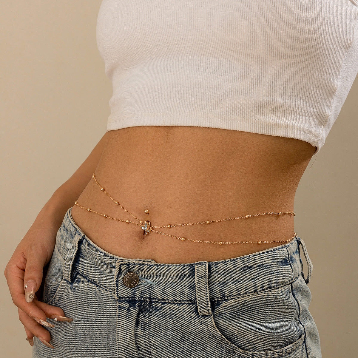 Alloy Tassel Pendant Waist Chain BodyChain