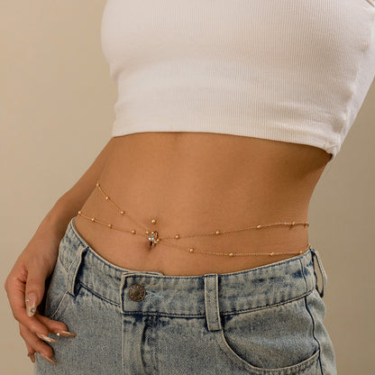 Alloy Tassel Pendant Waist Chain BodyChain