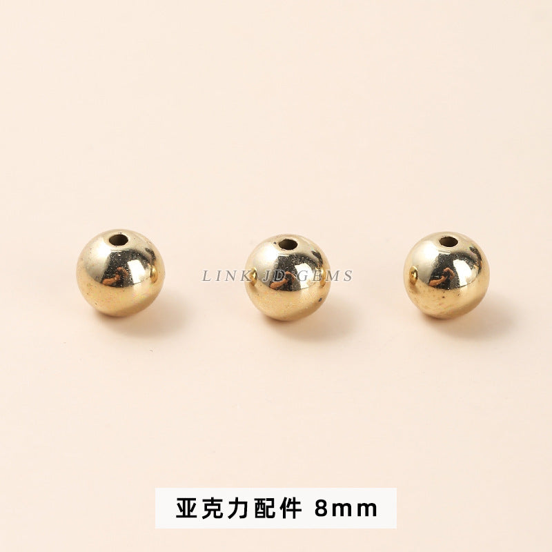 Gold-plated acrylic beads