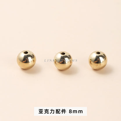 Gold-plated acrylic beads