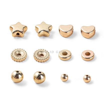 Gold-plated acrylic beads