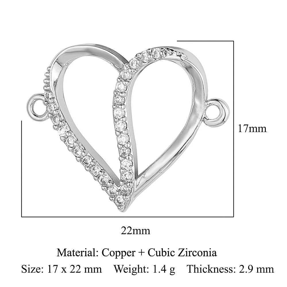 Copper zircon DIY jewelry accessories dripping love