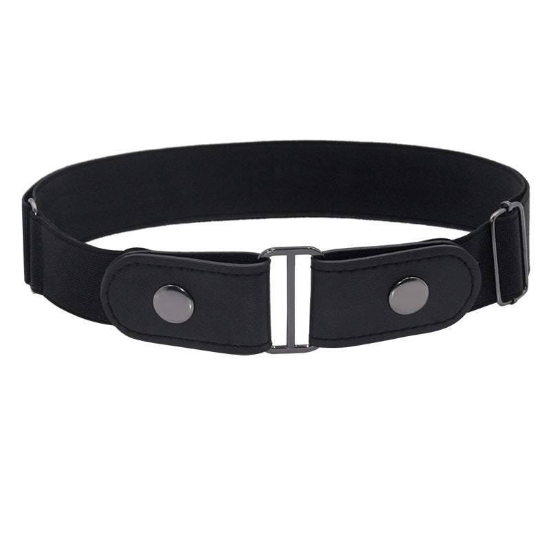 Brown Ladies Elastic Belt Buckle Belt