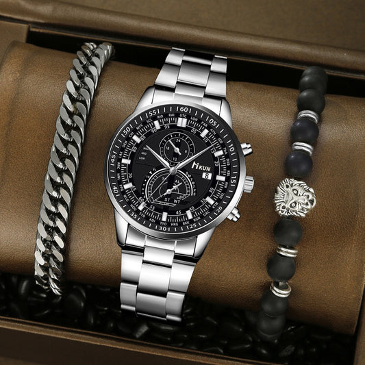 Alloy Watch Crown Beaded Turquoise Set