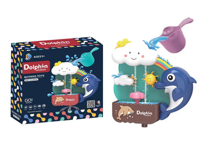 Baby Bath Toy Set Dinosaur Animal Shapes Spinning Wheel Children's Bath