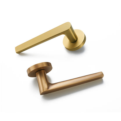 Door handle gold brass door lock