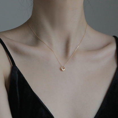 Geometric circle necklace
