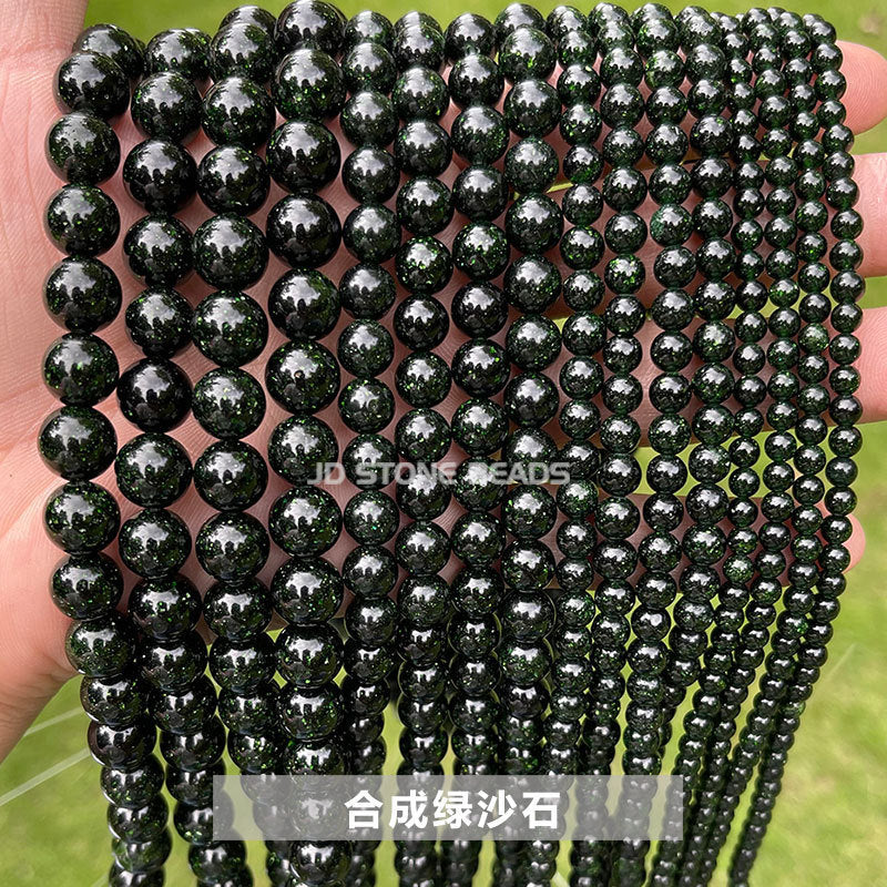 Blue sand stone loose bead jewelry accessories