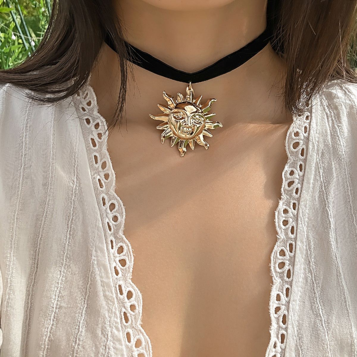 Sunflower Fleece Silk Necklace