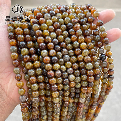 Brown dragon pattern agate loose beads