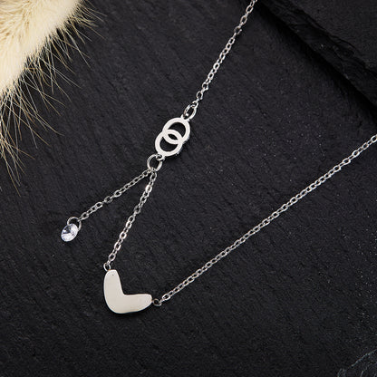 Silver Titanium Steel Necklace Strip