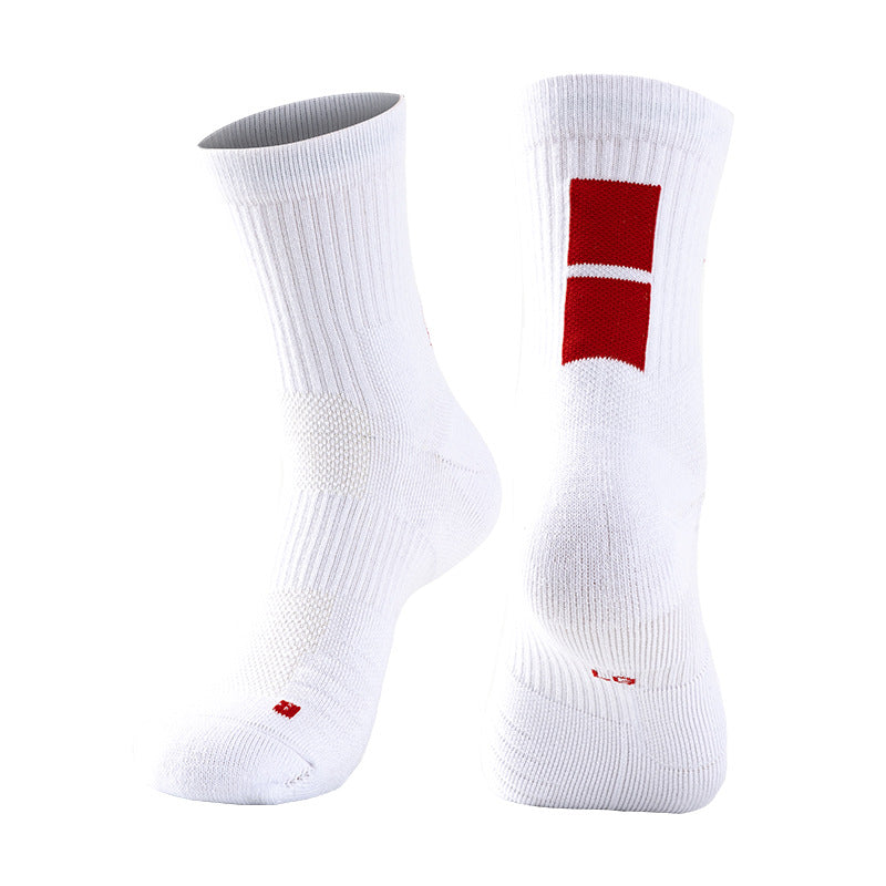 Adult Mid-Calf Basketball Socks Gradient Color Thickened