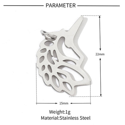 20 pcs/pack Flower Life Tree Titanium Steel DIY Pendant