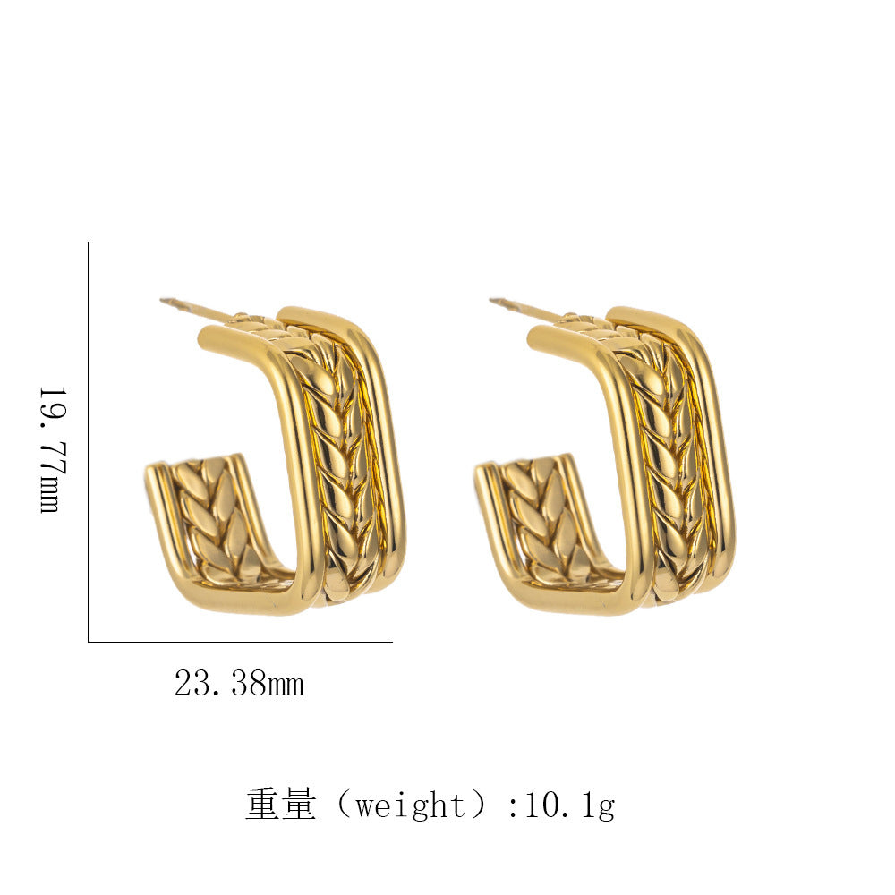 Hollow Love Wheat Ear Earrings