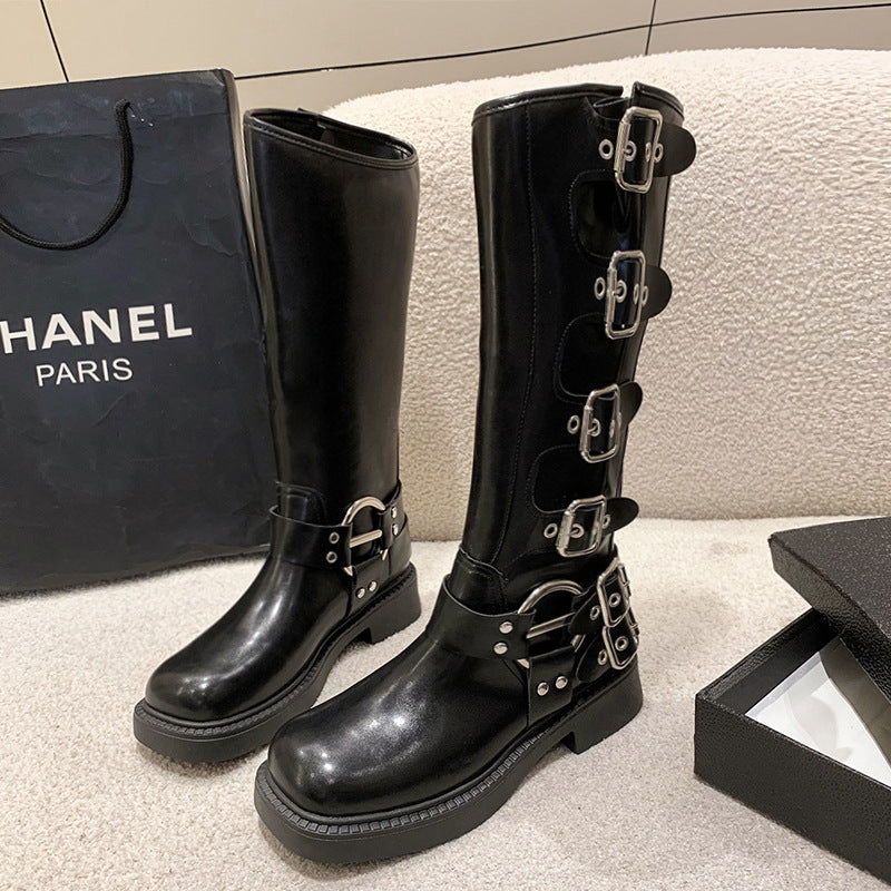 Vintage women's boots with thick heels