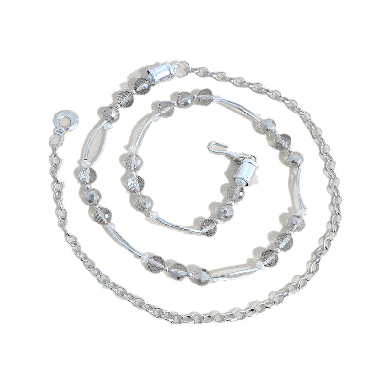 Handmade beaded crystal bead chain