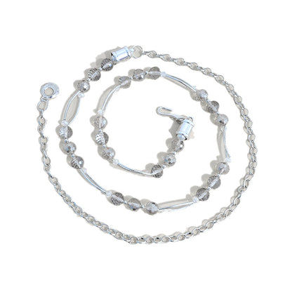 Handmade beaded crystal bead chain